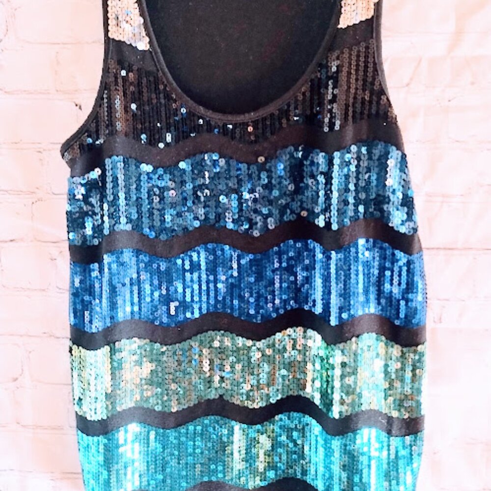 Forever 21 Women's Sparkly Sequins Tank Top Size … - image 5